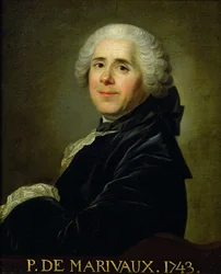 Portræt af Pierre Carlet de Chamblain de Marivaux (1688-1763) 1743